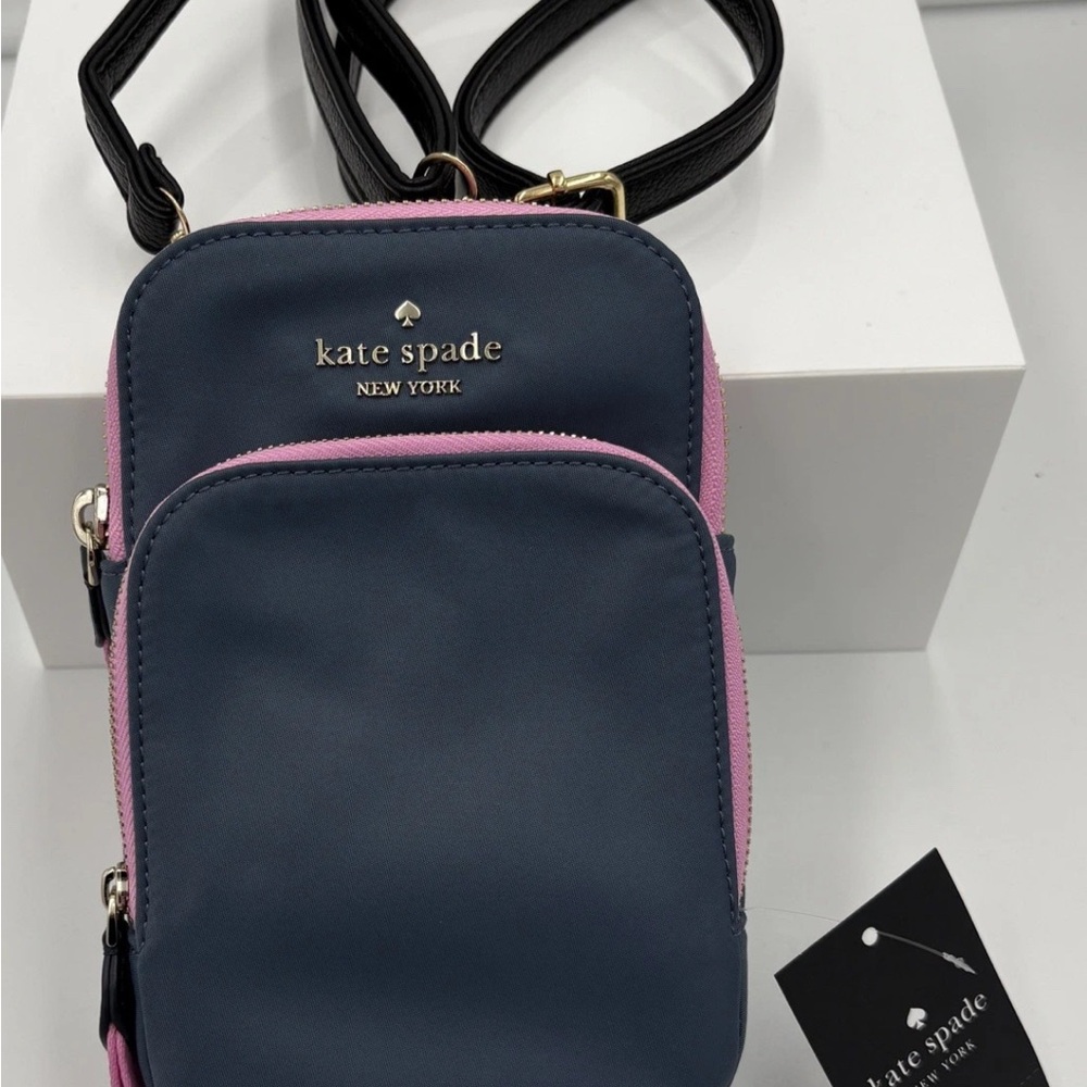 Kate Spade Chelsea Colorblock Nylon North South Dual Zip Phone Crossbody Bag